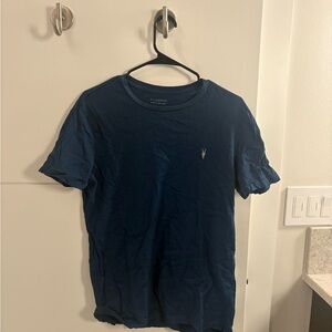 All Saints Men's Dark Blue Tee